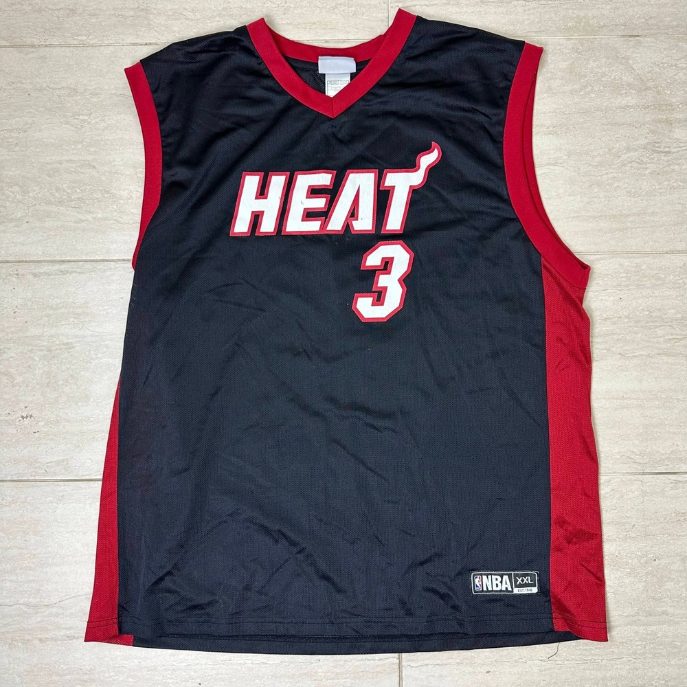 New‎ Miami Heat Dwayne Wade #3 NBA Jersey Size XXL Basketball Black Sports